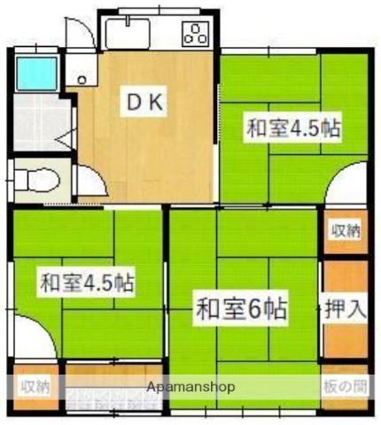 水島臨海鉄道 水島駅 徒歩16分 1階建 築56年(3DK)の間取り写真