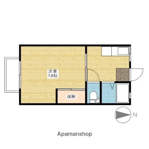 シュガーコーポⅡ(1K/1階)の間取り写真