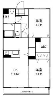 FーCITY老松町(2LDK/1階)の間取り写真
