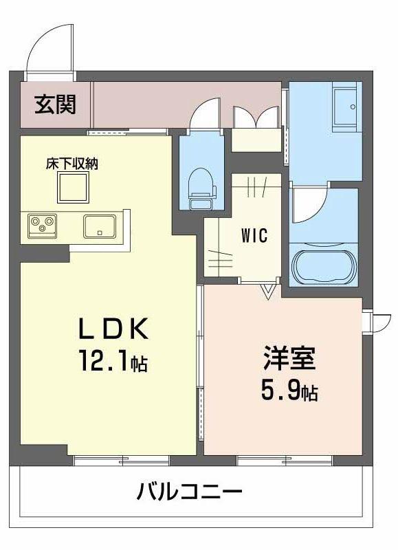 サンフェリーチェⅡ(1LDK/1階)の間取り写真