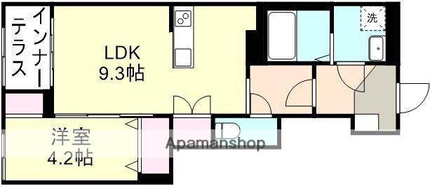 メゾン・ド・コローレ(1LDK/1階)の間取り写真