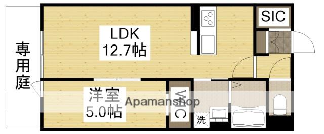 LENOIR HAYASHIMA(1LDK/1階)の間取り写真