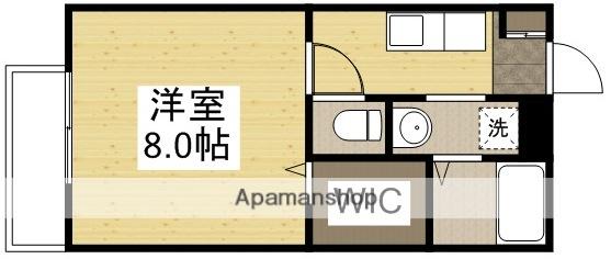 セレッソワタナベ(1K/1階)の間取り写真