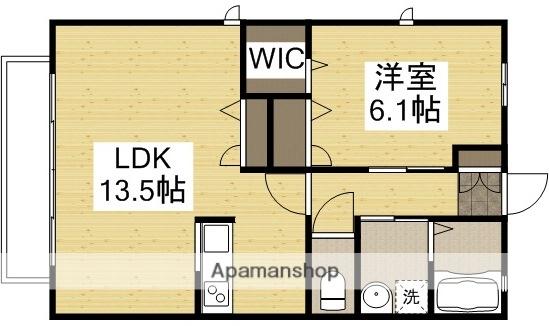 ディアコートⅠ(1LDK/1階)の間取り写真