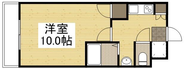 ヴェルニパレ(1K/2階)の間取り写真