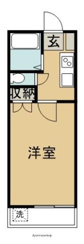 キャフェフロール(1K/2階)の間取り写真