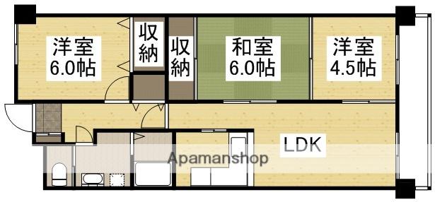ブランシャトー(3LDK/3階)の間取り写真