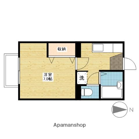 シャイン117(1K/1階)の間取り写真