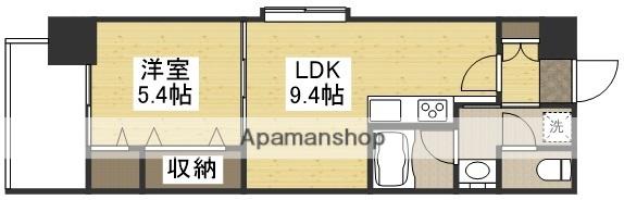 COCO白楽町(1LDK/6階)の間取り写真