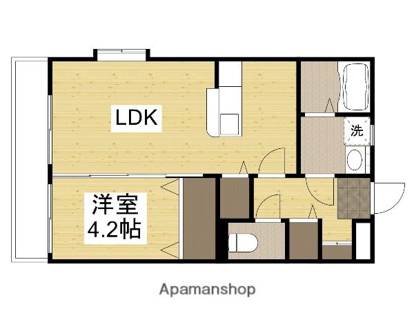 ユーミー総社駅南(1LDK/3階)の間取り写真
