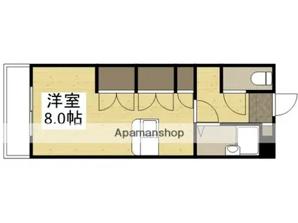 スターマンション新田(ワンルーム/2階)の間取り写真