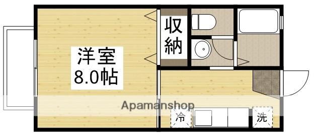 グレースエントピア(1K/1階)の間取り写真