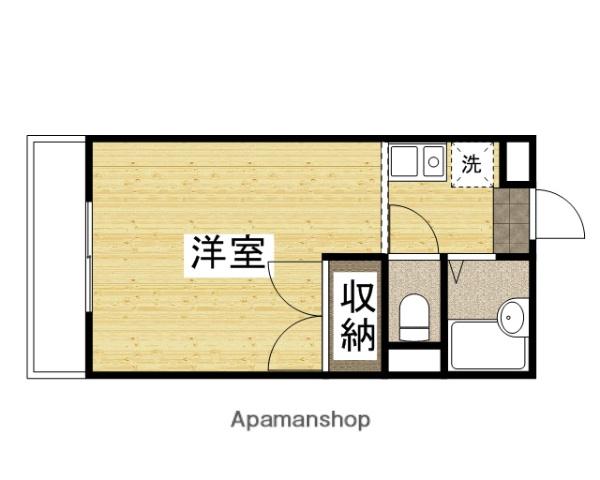 ソレイユ(ワンルーム/1階)の間取り写真