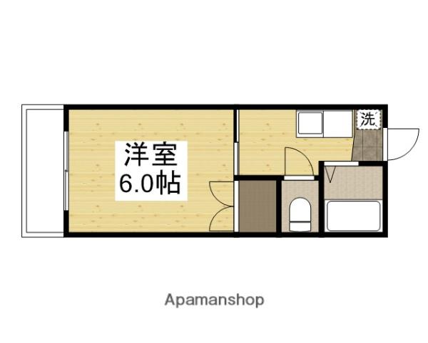 ブライトライツ くらしき(1K/4階)の間取り写真