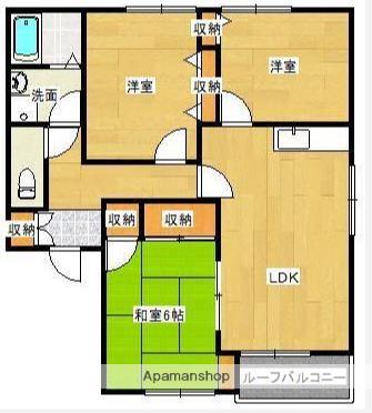 グラン・ディアスA棟(3LDK/2階)の間取り写真