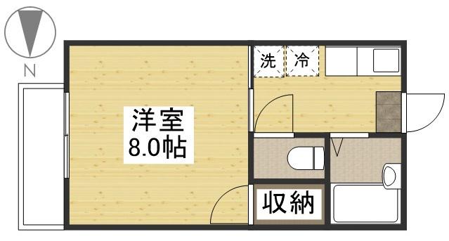 メゾンフレール(1K/1階)の間取り写真