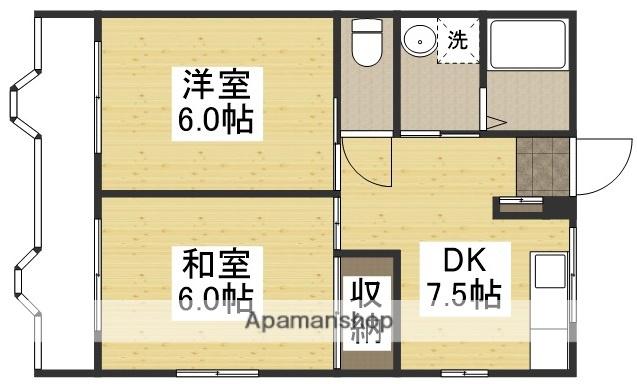 オレンジマンション(2DK/1階)の間取り写真