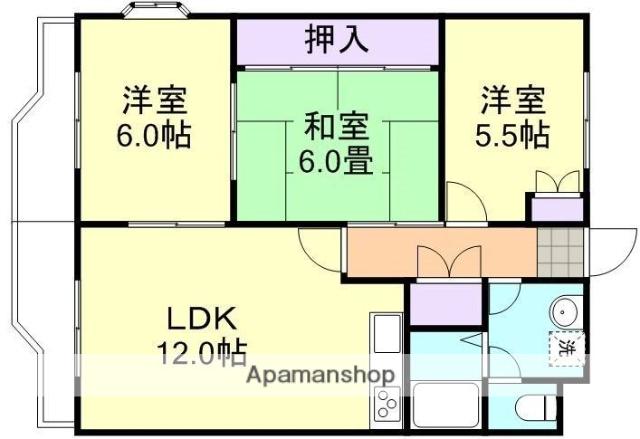ニューマリッチ有楽Ⅰ(3LDK/4階)の間取り写真
