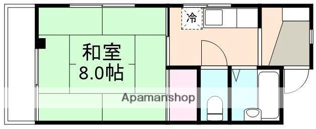 吉岡マンションD棟(1K/2階)の間取り写真