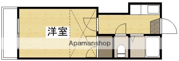 ホープロッジ北畝(1K/2階)の間取り写真