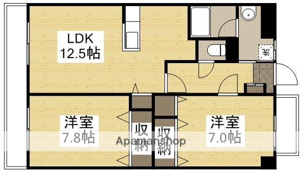 ベルフォーレ水島(2LDK/3階)の間取り写真