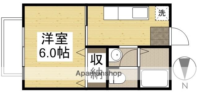 ラ・コンテ倉敷(1K/1階)の間取り写真