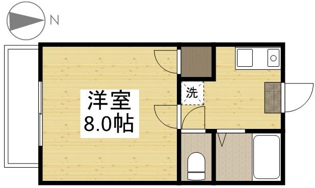 グリーンクラーク(1K/1階)の間取り写真