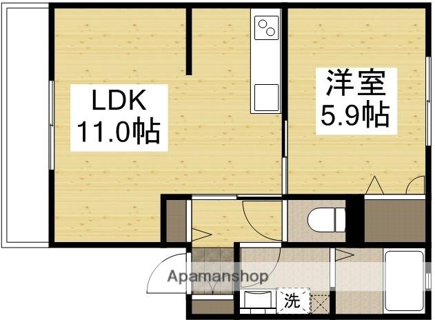パインツリーE(1LDK/2階)の間取り写真