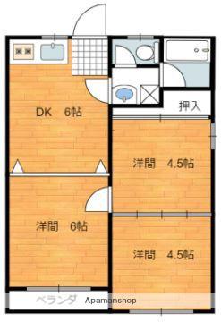 Kコーポ(3DK/2階)の間取り写真