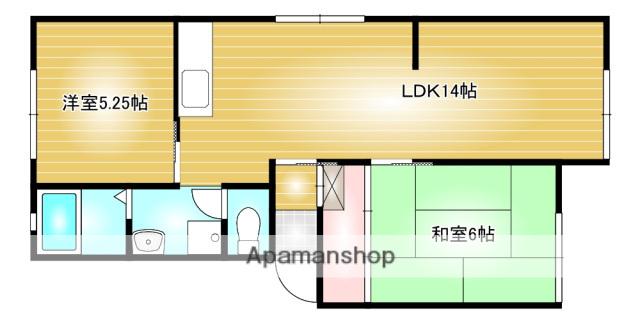 KSハウスB棟(2LDK/1階)の間取り写真