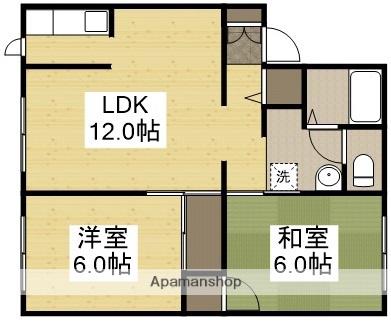 パークサイド小野B棟(2LDK/2階)の間取り写真