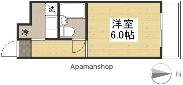 チサンマンション倉敷(ワンルーム/11階)の間取り写真