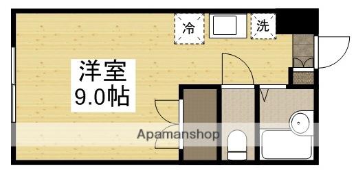 オリヴィエMARUTOMI A棟(ワンルーム/2階)の間取り写真