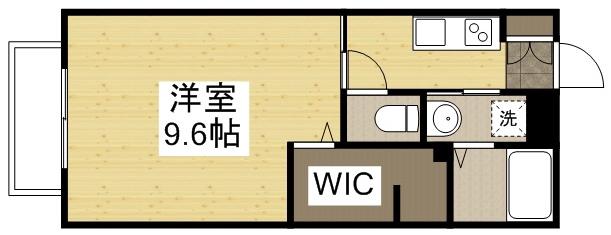 コーポワイスリーA棟(1K/2階)の間取り写真