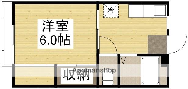 宮原マンション福井(1K/2階)の間取り写真