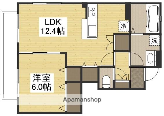 フィカーサ総社A(1LDK/1階)の間取り写真