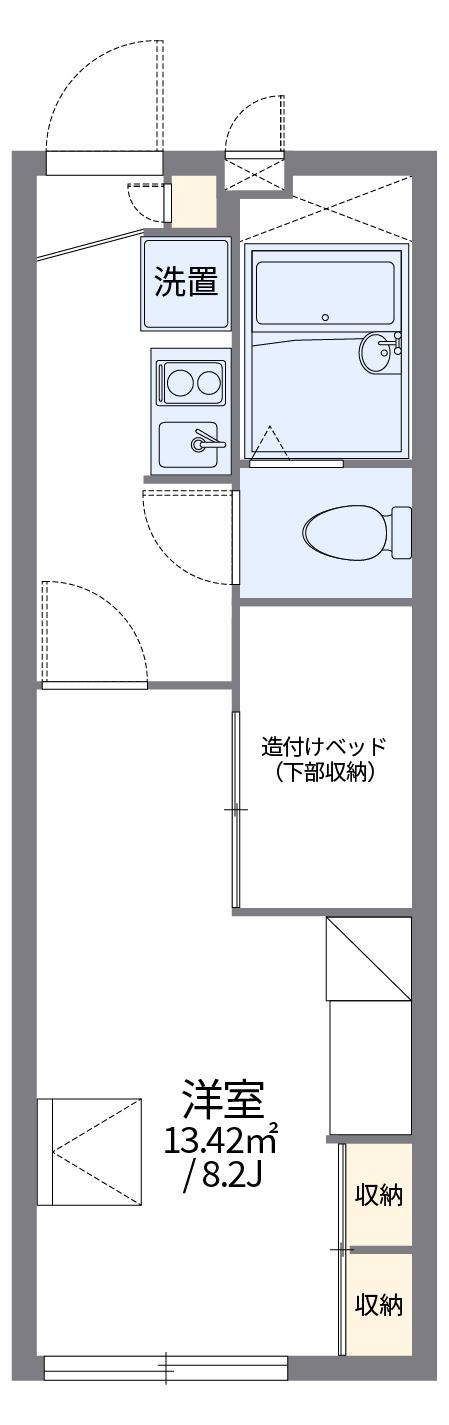レオパレスDREAMⅡ(1K/2階)の間取り写真