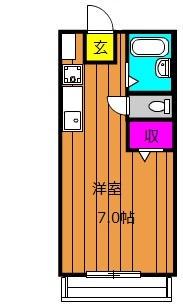 グランデカーサ(1K/3階)の間取り写真