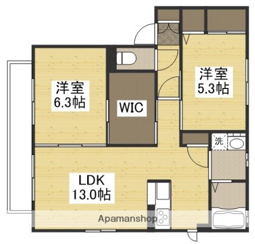 アネシス・アイⅡB(2LDK/2階)の間取り写真