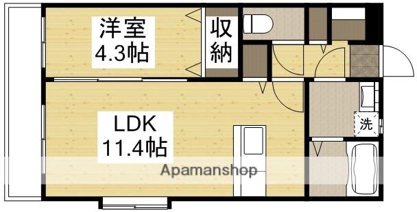 カーサフェリーチェⅣ(1LDK/1階)の間取り写真