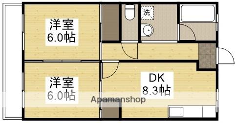 大建アーバンハイツ(2DK/2階)の間取り写真