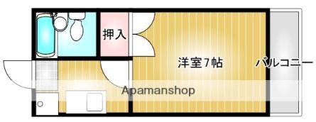 マンションハピネス(1K/2階)の間取り写真