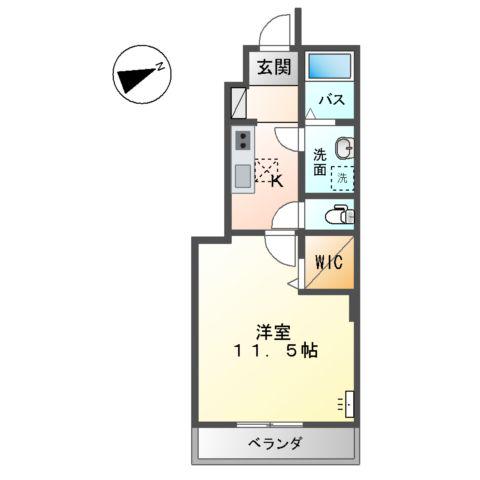 アント・クラント(1K/1階)の間取り写真