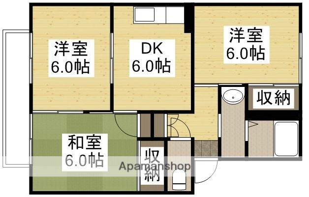 セジュール虫明(3DK/2階)の間取り写真