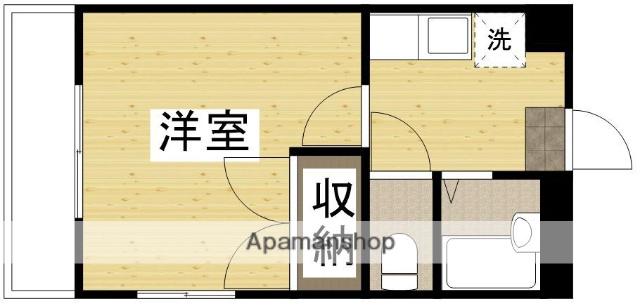 アモーレ福島(1K/2階)の間取り写真