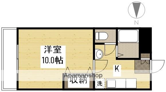 エスポワール(1K/1階)の間取り写真