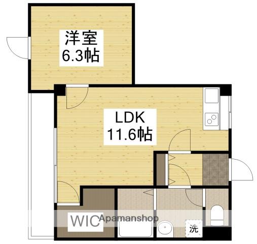 NKビル(1LDK/2階)の間取り写真