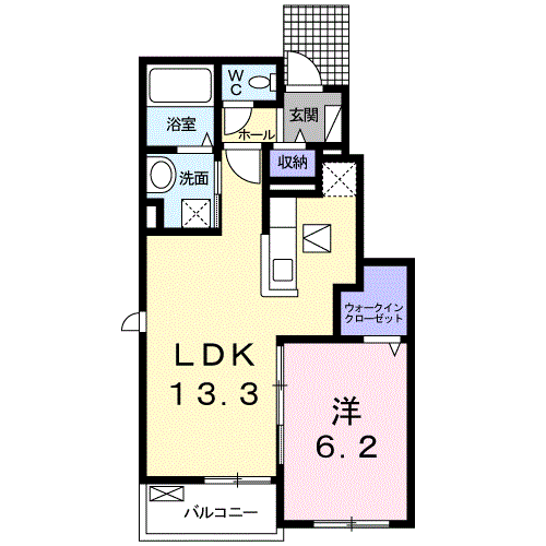 ポートレーゼ Ⅱ(1LDK/1階)の間取り写真