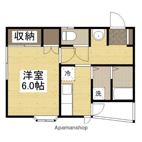 ハイツコスミオン(1K/1階)の間取り写真