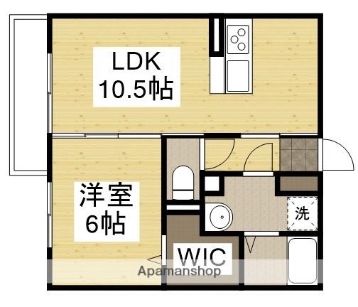 スカイ・リカーナ B(1LDK/1階)の間取り写真